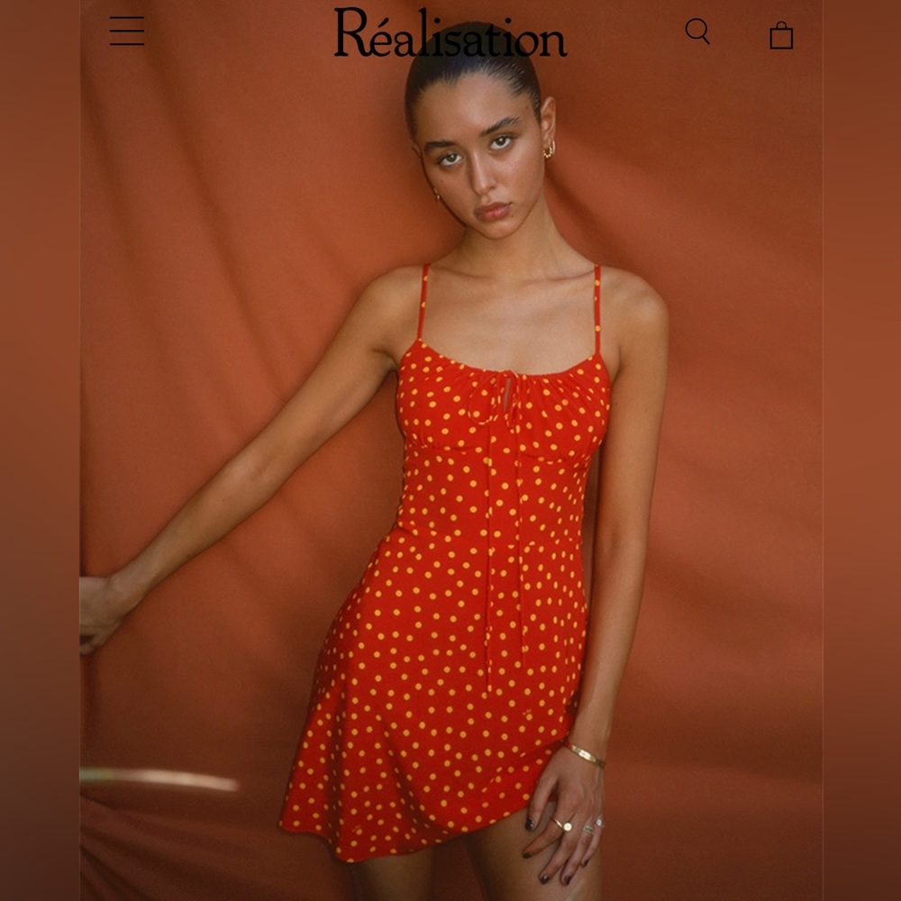 Realisation Par Red Polka Dot Mini Dress